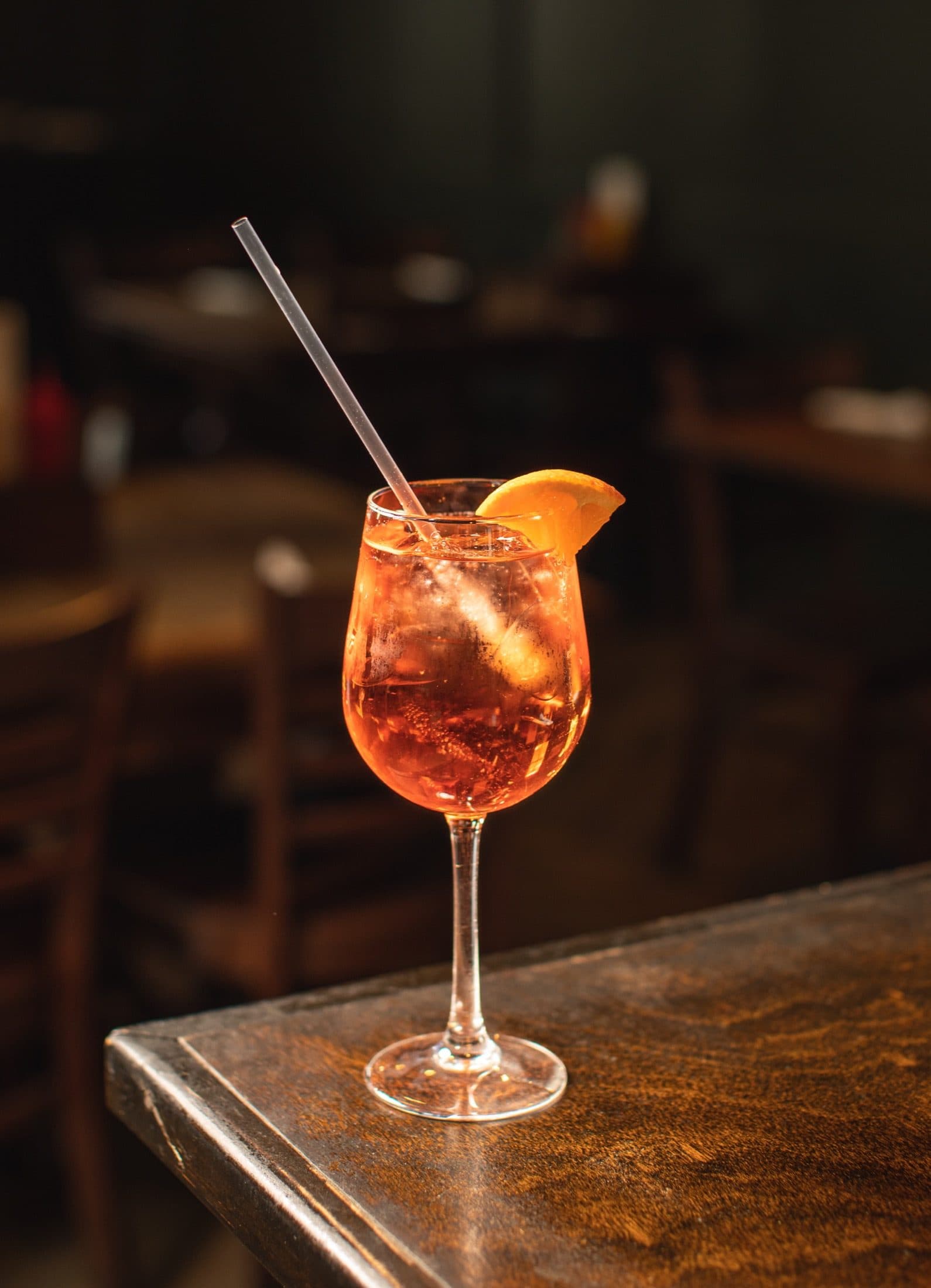 Cocktails at O'Brion's Pub & Grille Bar — Mount Pleasant SC Aperol spritz cocktail served at O'Brion's Pub & Grille bar in Mount Pleasant SC